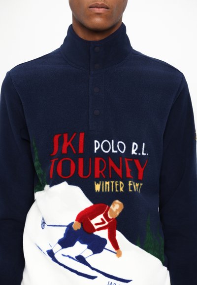 Polo Ralph Lauren LONG SLEEVE - Pulover iz flisa - navy multi