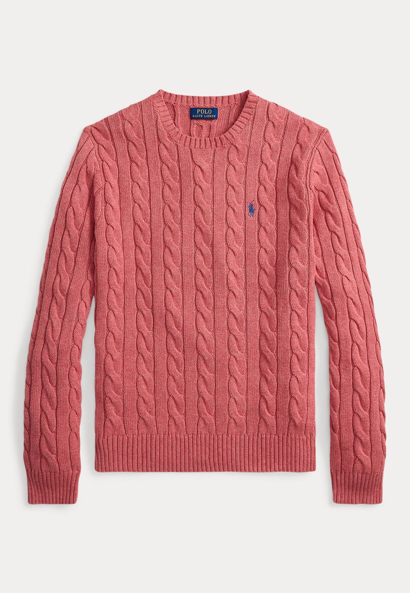 Polo Ralph Lauren CABLE KNIT COTTON SWEATER - Trui - strawberry gelato ...