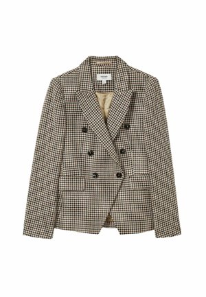 PETITE FIT - EVIE DOUBLE-BREASTED HOUNDSTOOTH-CHECK - Blazer - navy neutral check