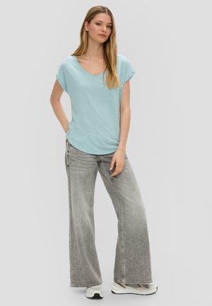 QS T-Shirt basic - helles türkis