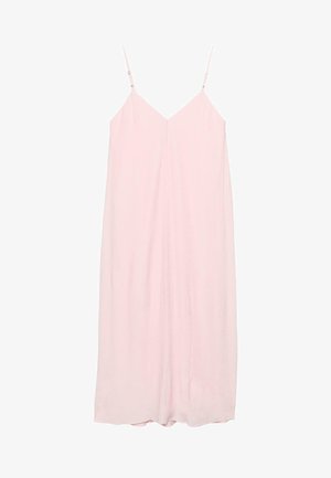 Stradivarius, TEXTURED STRAPPY MIDI DRESS - Robe longue - mottled light pink