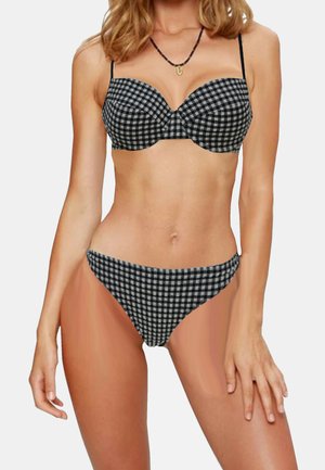 QUADRI - Bikini pezzo sopra - black