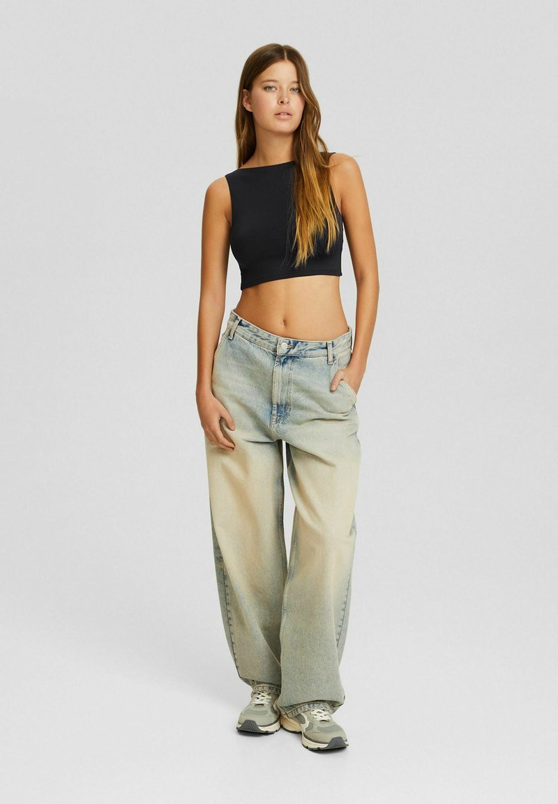 Bershka Top zwart Bershka Top zwart