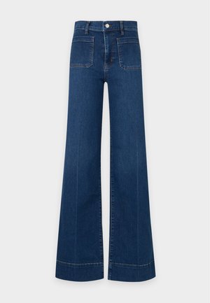 FRAME, LE SLICE PALAZZO LONG - Jean flare - dark-blue denim