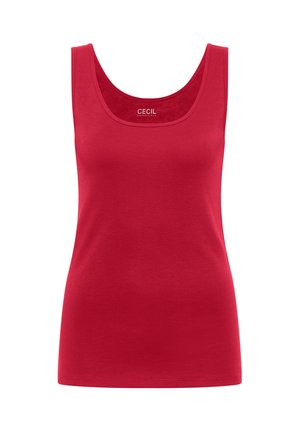 Cecil, BASIC TOP MADE OF PURE COTTON - Top - tamarillo red