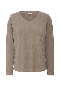 Long sleeved top - walnut melange