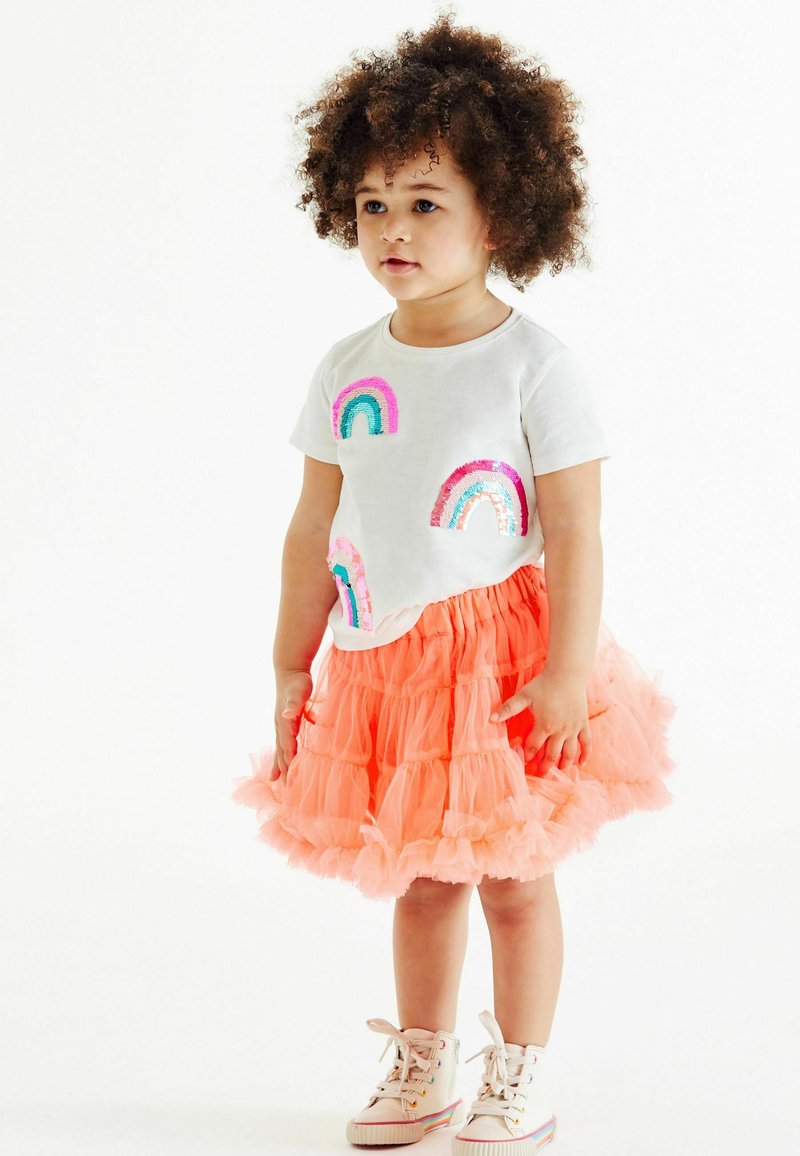 Next RUFFLE TUTU - Áčková sukně - fluro pink/meruňková - Zalando.cz