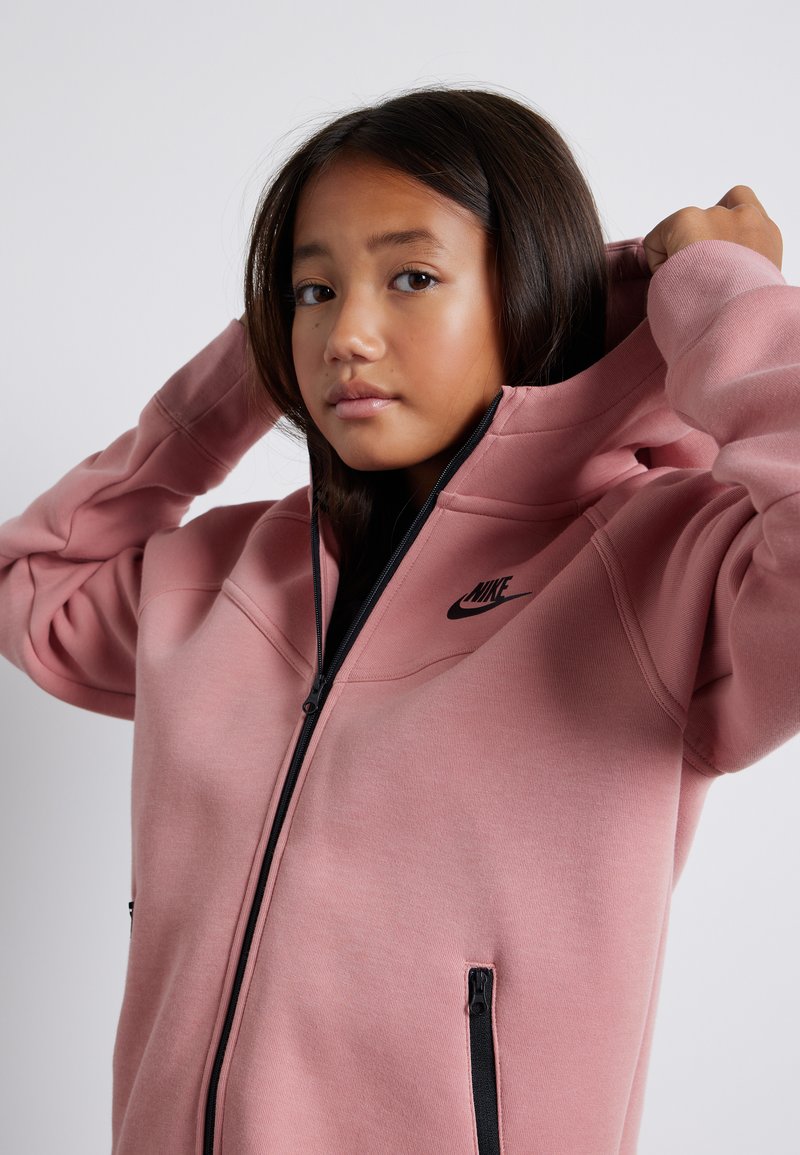 Nike Sportswear TECH FLEECE Bluză de molton cu fermoar red stardust/black/roz Zalando.ro