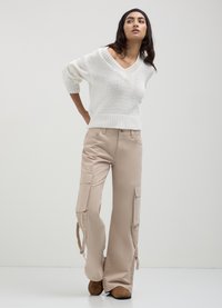 Calliope SCOLLO A V - Strickpullover - bianco