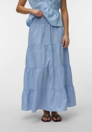 Vero Moda A-LINIEN ROCK VMLOTUS HOHE TAILLE LANGER ROCK - Jupe longue - cashmere blue