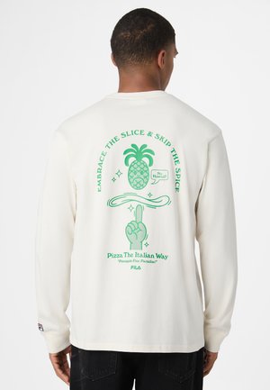 Fila APPAREL NAVIGLI PIZZA GRAPHIC LONG SLEEVE - Sweatshirt - egret