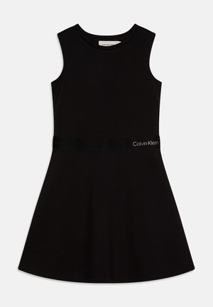 Calvin Klein Jeans FIT FLARE SLEEVELESS - Robe en jersey - black