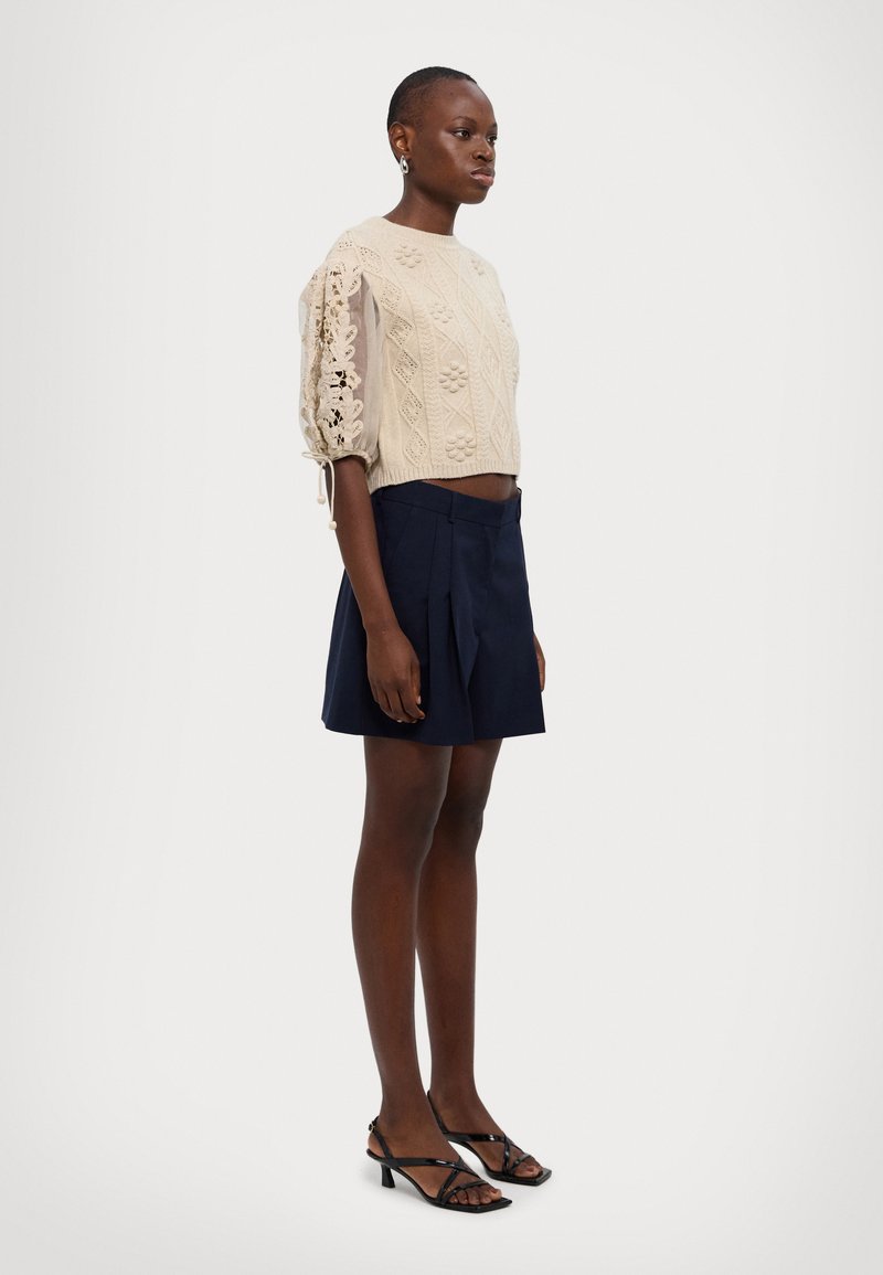 Sea BENTE COMBO SWEATER - Svetr - cream