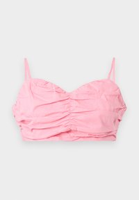 RUCHED STRAPPY CROP - Top - bubblegum pink
