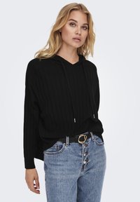 ONLY ONLNEW TESSA HOOD DETAIL - Strickpullover - black