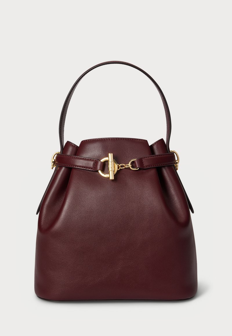 Lauren Ralph Lauren LEATHER MEDIUM BLAIKE BUCKET BAG - Handbag - dark ...