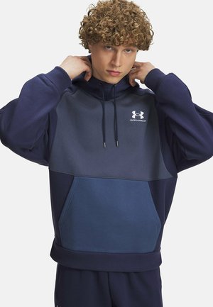 Under Armour ICON HEAVYWEIGHT COLORBLOCKED - Luvtröja - washed navy