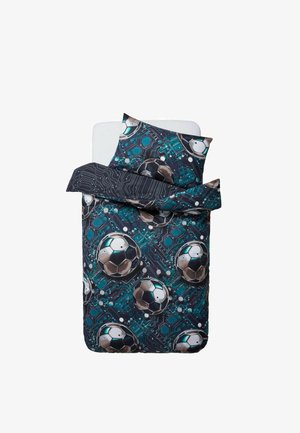 Next, REGULAR FIT - DUVET COVER AND PILLOWCASE SET - Ropa de cama - blue football