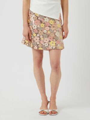 YASLALEA SEQUIN SKIRT - Minijupe - french vanilla/lalea