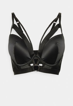OBSESSED PADDED LONGLINE - Push-up bra - black