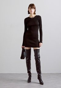 GCDS DEGRADE CLIP DRESS - Φόρεμα-πουλόβερ - black