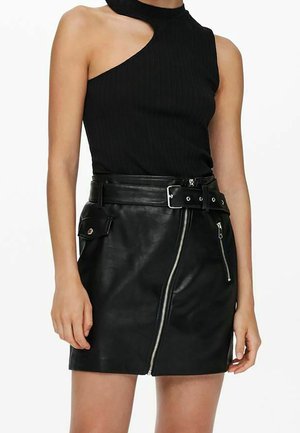 Jupe en cuir - black