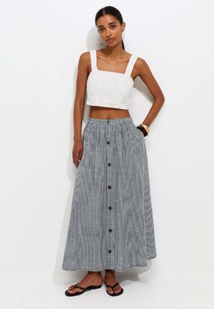 New Look, BUTTON THROUGH MIDI - Maxirock - black pattern