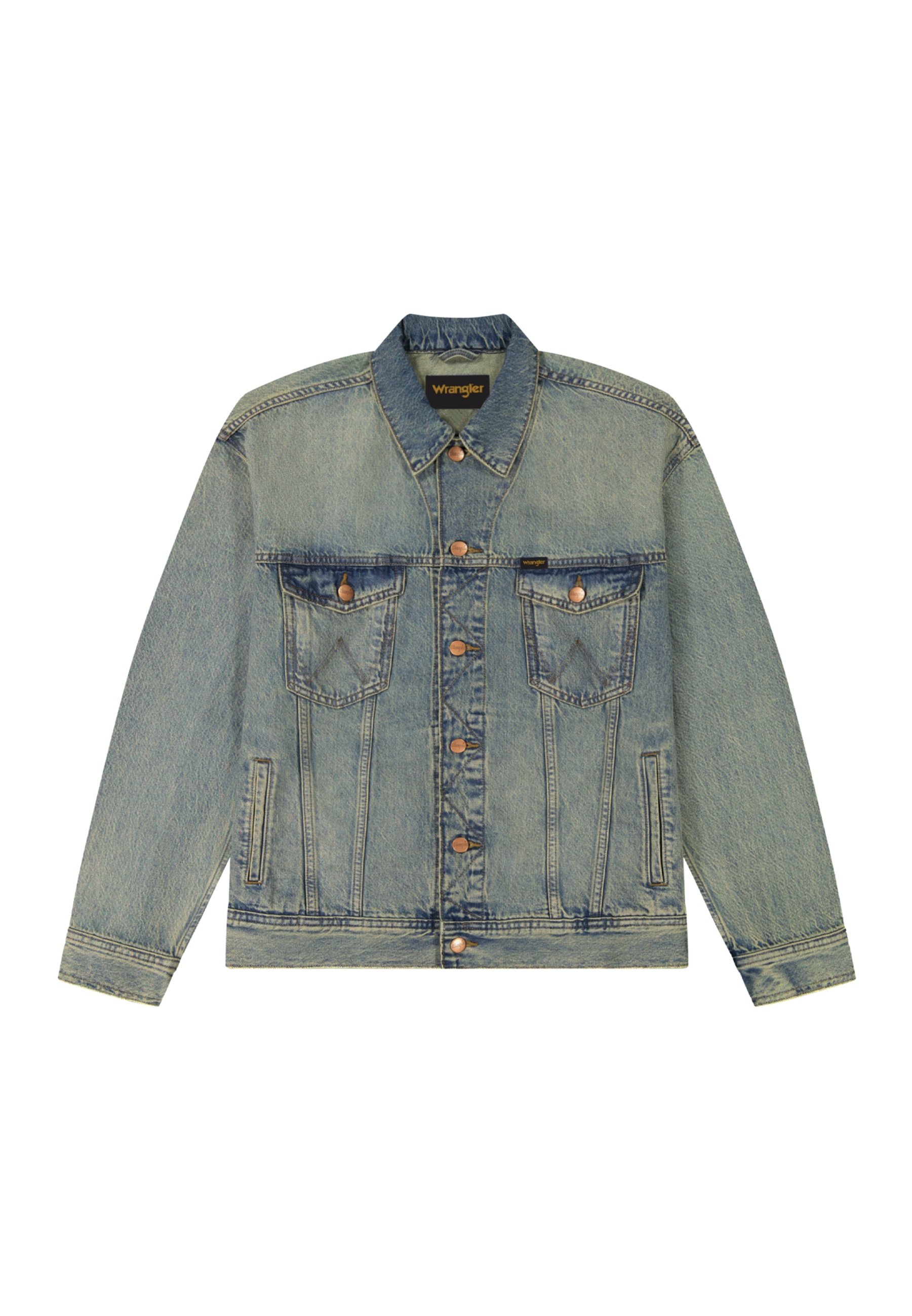 Wrangler ANTI FIT - Denim jacket - canyon shade/stone blue denim