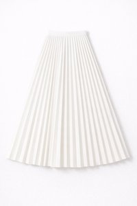 PLEATED - A-linjainen hame - White