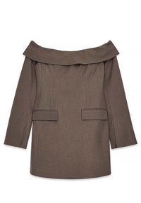 TAILORED OFF SHOULDER - Kasdienė suknelė - taupe
