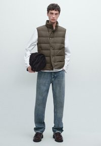 Massimo Dutti PUFFER  - Weste - dark brown