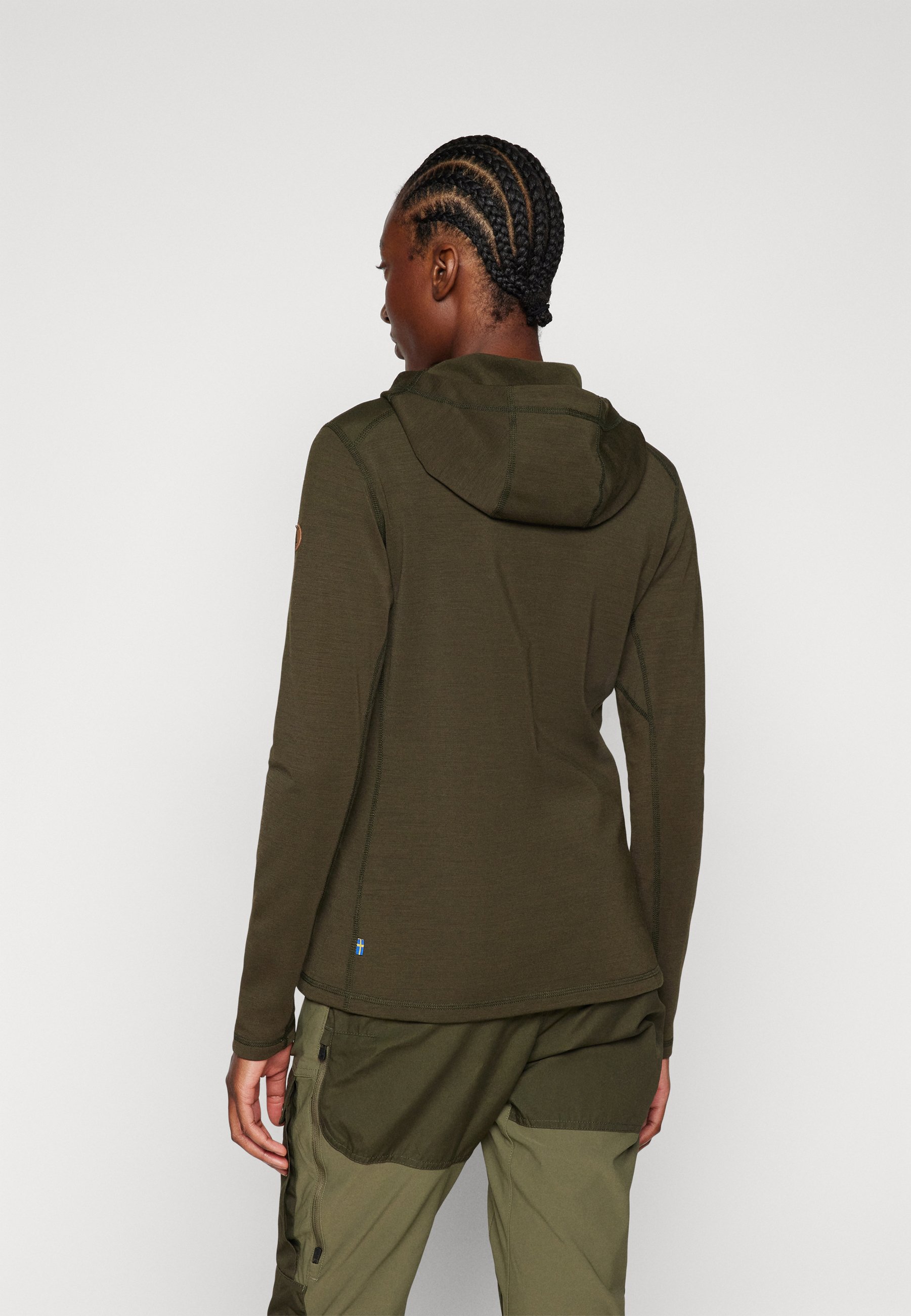 Fjällräven KEB FLEECE HOODIE W - Fleece jacket - deep forest/dark