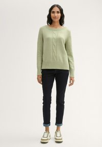 TOM TAILOR Strickpullover - pure sage melange
