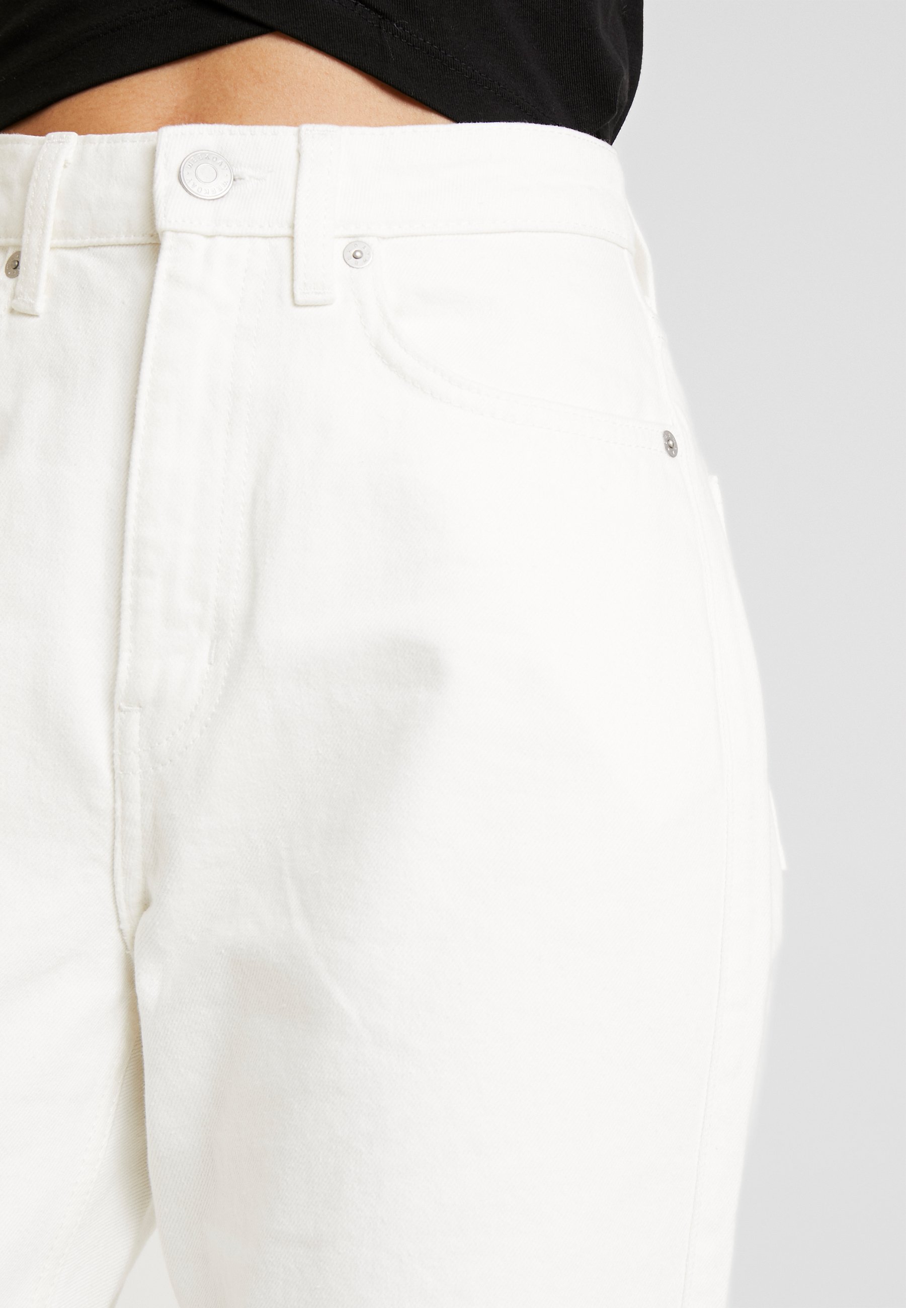 weekday row white jeans