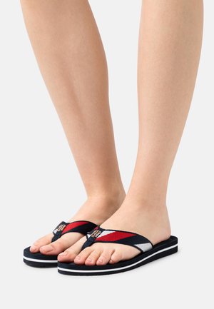STRIPY COMFORT BEACH - T-bar sandals - desert sky