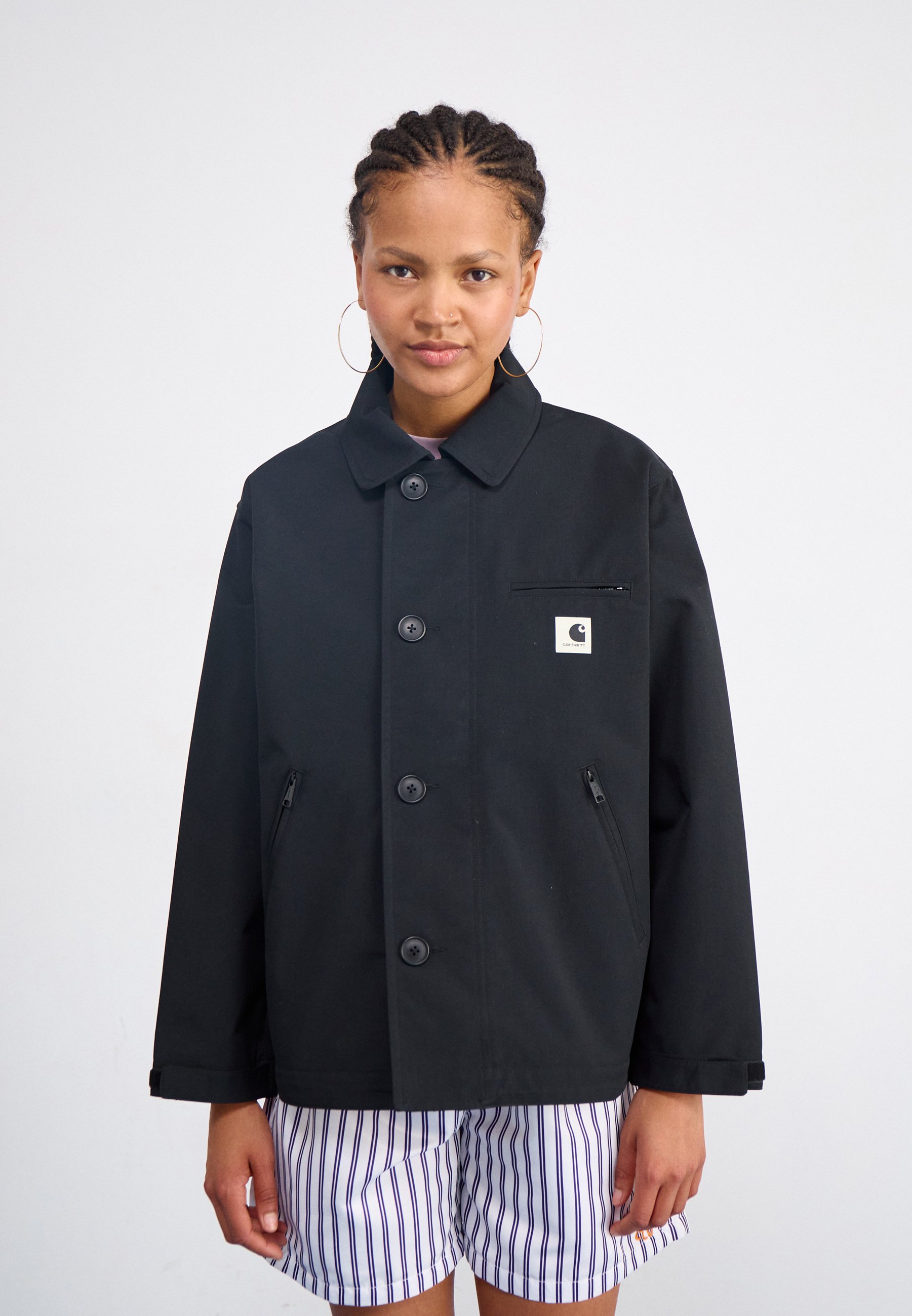 【関税&送料込】Carhartt Wip Barnett Black Jacket Carhartt WIP Women's Barnett Jacket | Black – Page Women's
