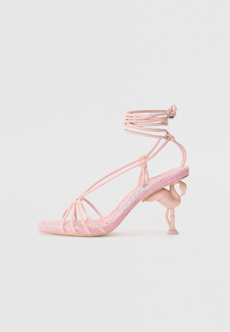 Sophia Webster FLO COPACABANA MID SANDAL - Sandale cu baretă pe gleznă - bonbon pink