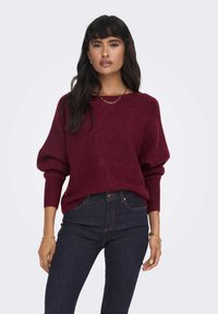 ONLY - ONLDANIELLA L/S NOOS - Neule - cabernet melange Pienoiskuva 1