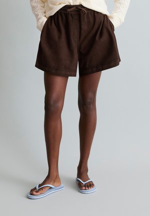 Marc O'Polo DENIM Lederhose - burnt aubergine