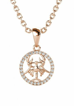 ZODIAQUE CANCER - Collier - couleur or rose / cristal