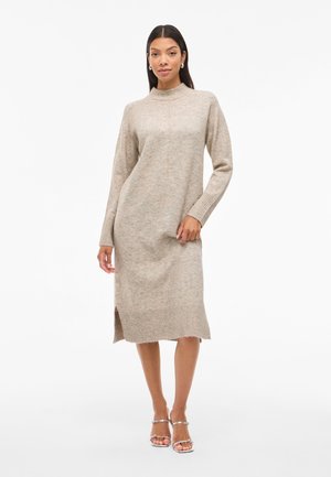 VIJAKIA DRESS - Vestido de malha - natural melange