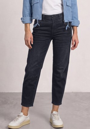 Street One, HIGH WAIST, LOOSE-FIT BARREL-LEG JEANS - Jeans fuselé - blue black soft wash