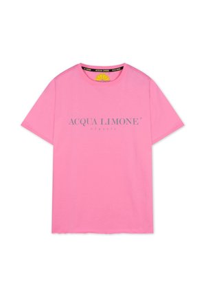 T-shirt med print - hot pink