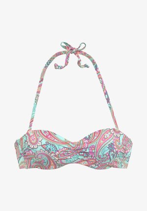 BANDEAU - Top de bikini - mint bedruckt