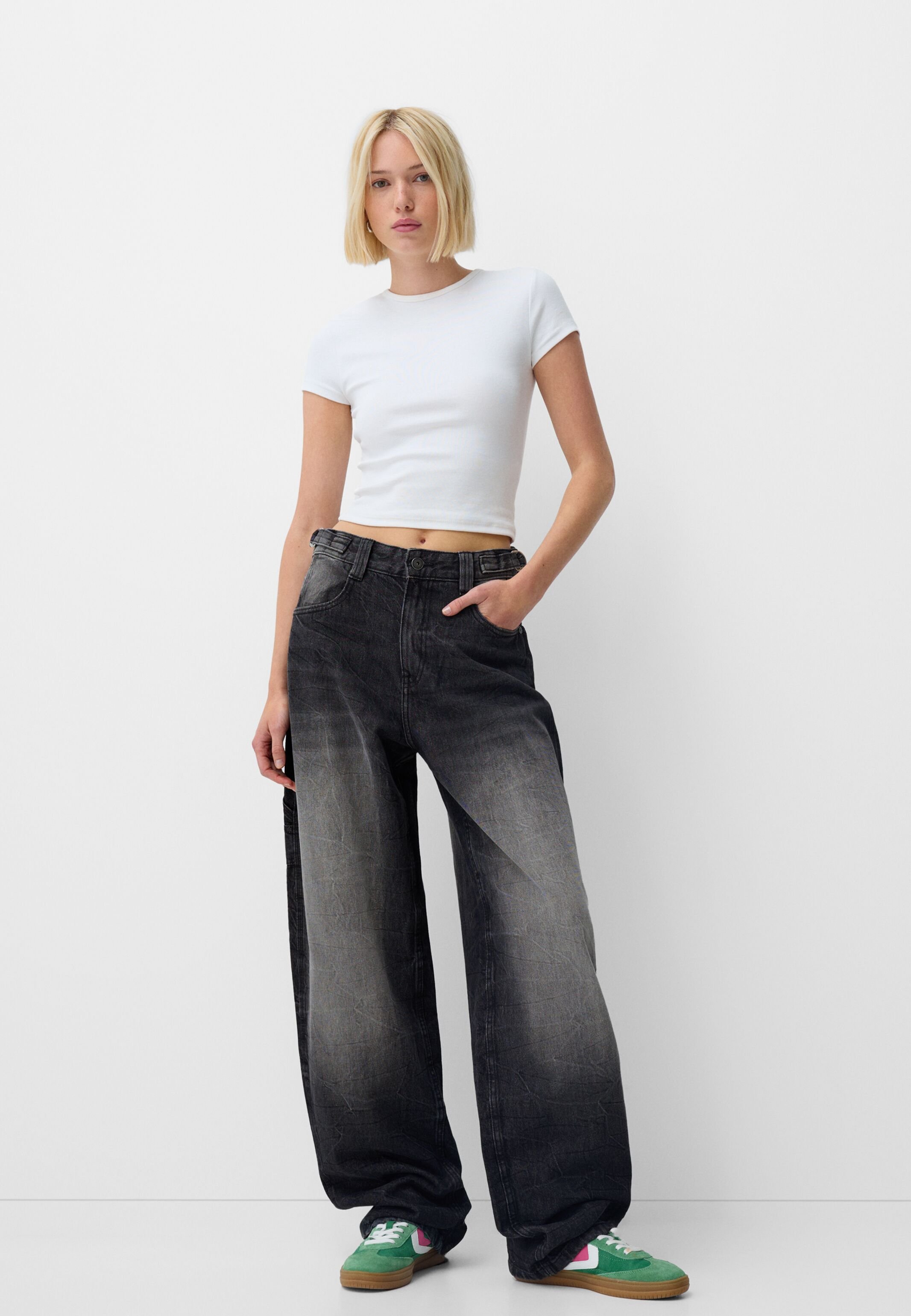 【BAON】Rico String Wide Denim Pants JJXX JXTOKYO WIDE FIT - Wide leg/ciemnoniebieski - Zalando.pl