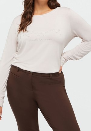 Langarmshirt - beige