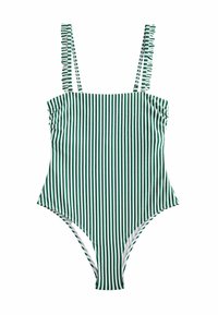 REGULAR FIT - SEERSUCKER STRIPE TUMMY CONTROL  - Peldkostīms - khaki green