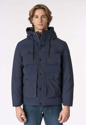 IMBOTTITA CON CAPPUCCIO E TASCONI - Giacca invernale - blu