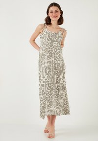 LELA REGULAR FIT - Jerseyjurk - ecru olive