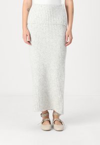 Gina Tricot FOLDED DOWN SKIRT - Maxi szoknya - grey
